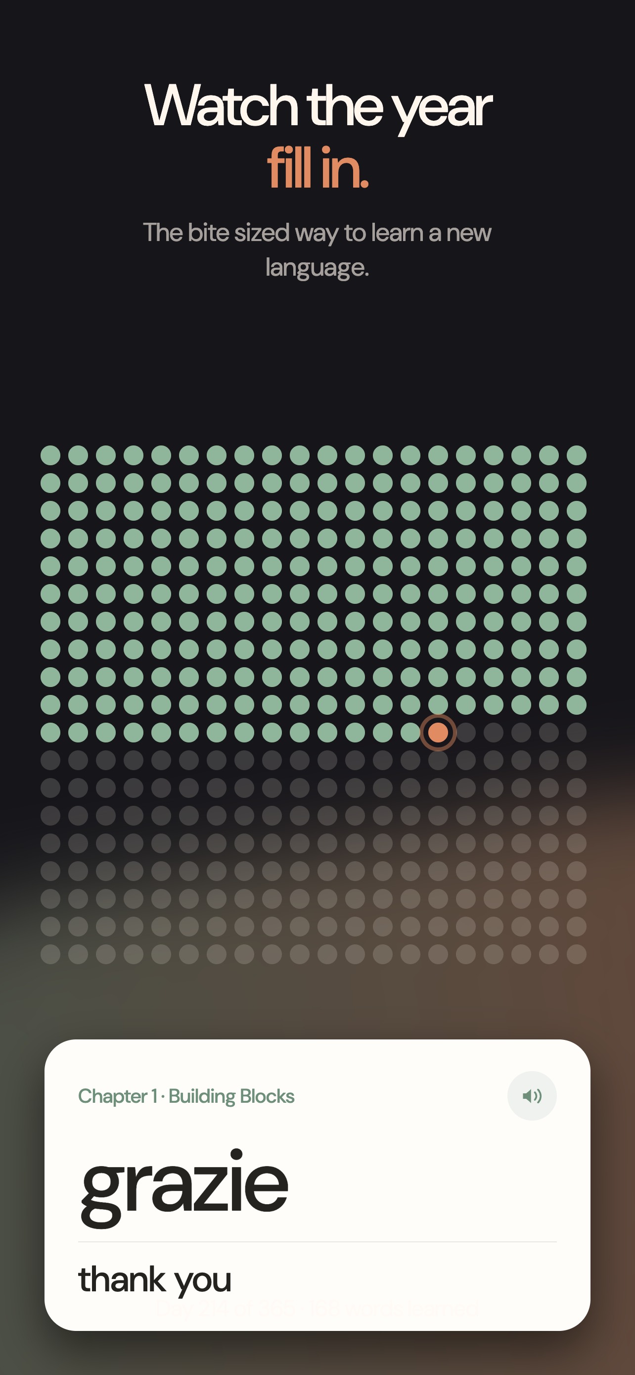 LingoDrop app screen confirming today's drop is saved